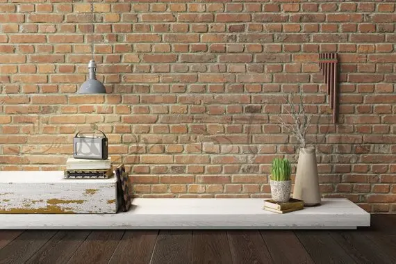 

rustic vintage brick wall living room light backdrops High quality Computer print wall backgrounds
