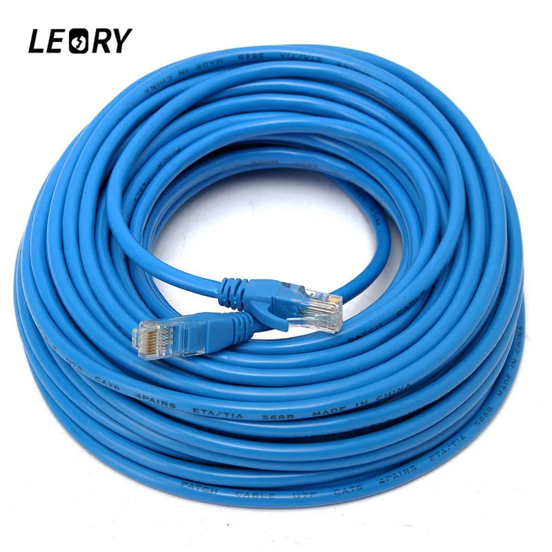 Сетевой кабель LEORY 100 м/1000 Мбит/с CAT6 RJ45 сетевой 20 м UTP Ethernet Интернет соединительные