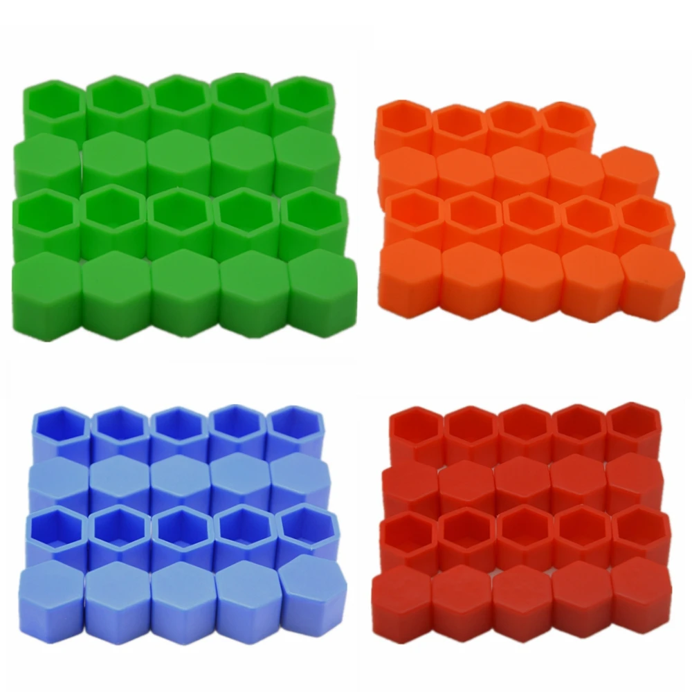 Стайлинга автомобилей 20 штук силикагель зеленые Колесные гайки защитные чехлы с