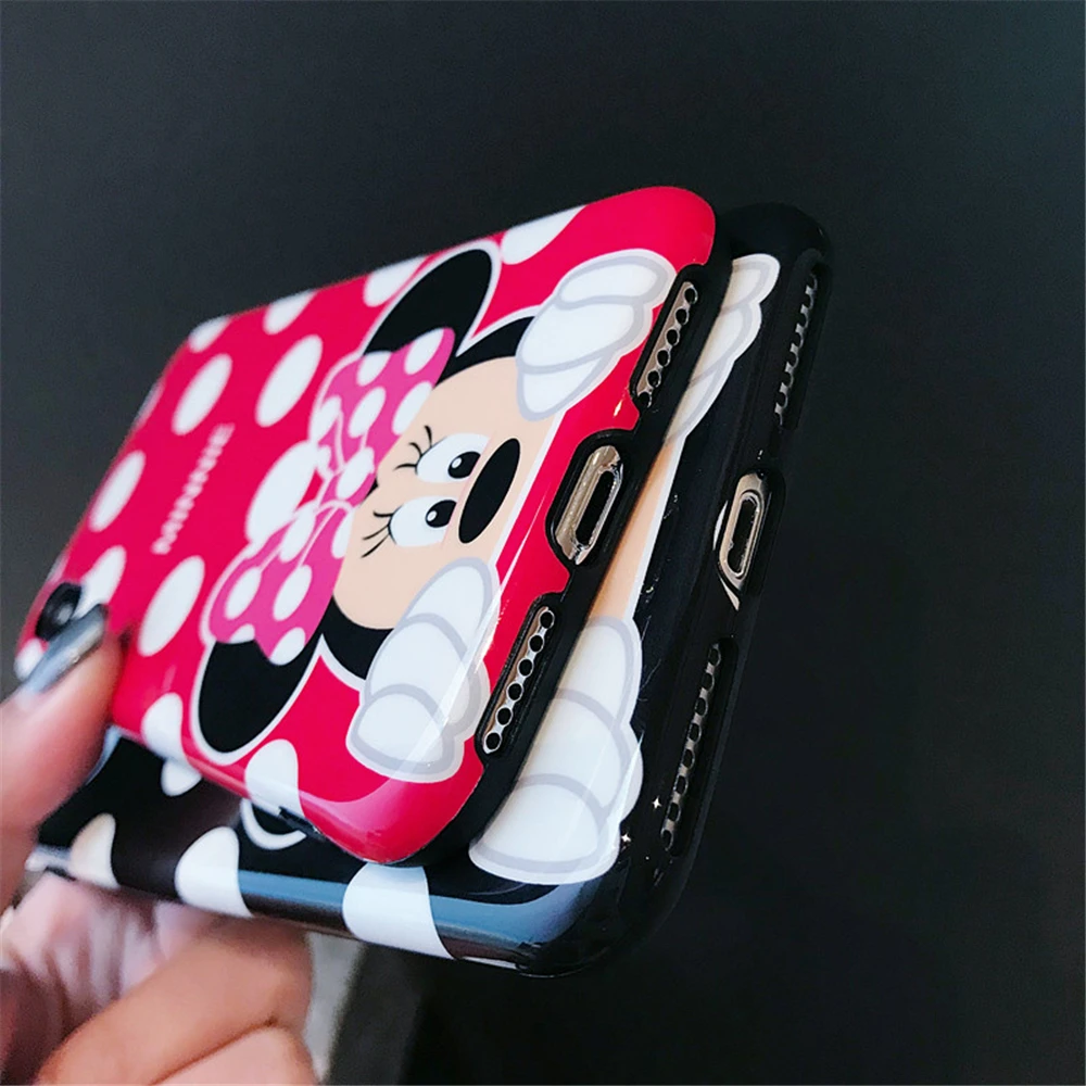 Lovely Couple Phone Case For iPhone X XS MAX XR Cartoon Minnie Mickey Mouse Soft Silicon Cover 7 8 Plus 6 6S |