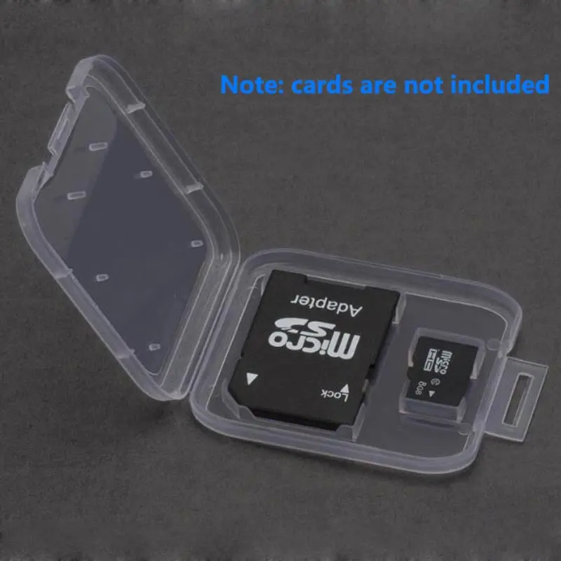 10 шт чехол для карт sd card case Прозрачный Стандартный SD SDHC microsd Дело box TF протектор