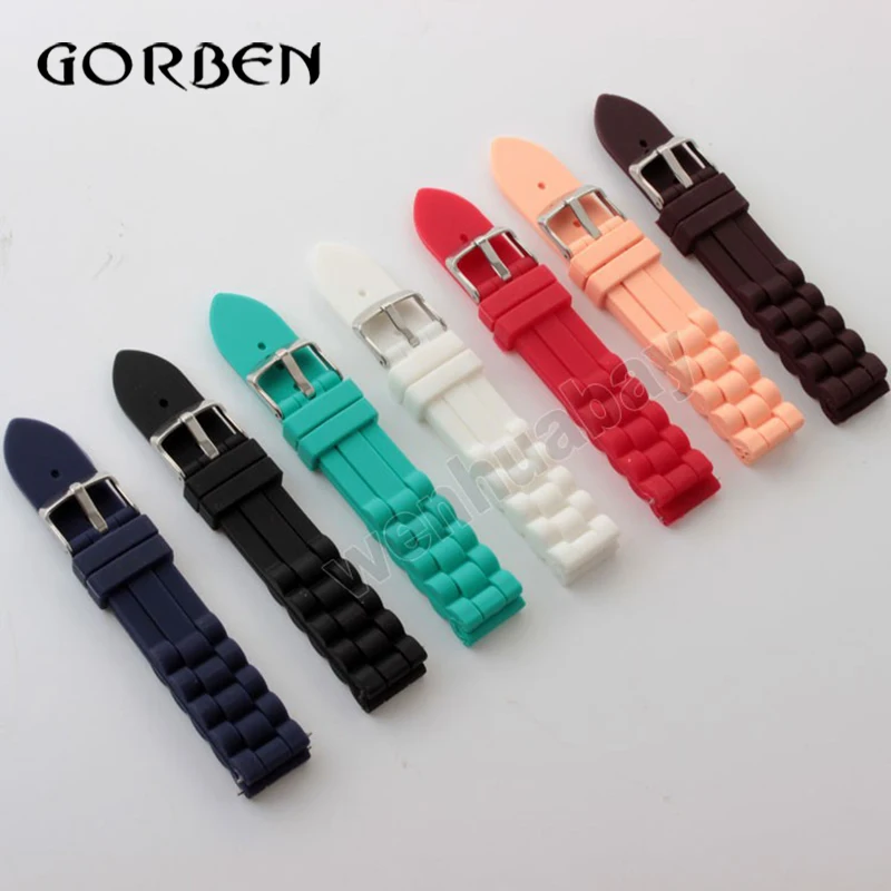 Ремешок для часов из нержавеющей стали диаметр 18 мм серебристый с пряжкой 7 видов