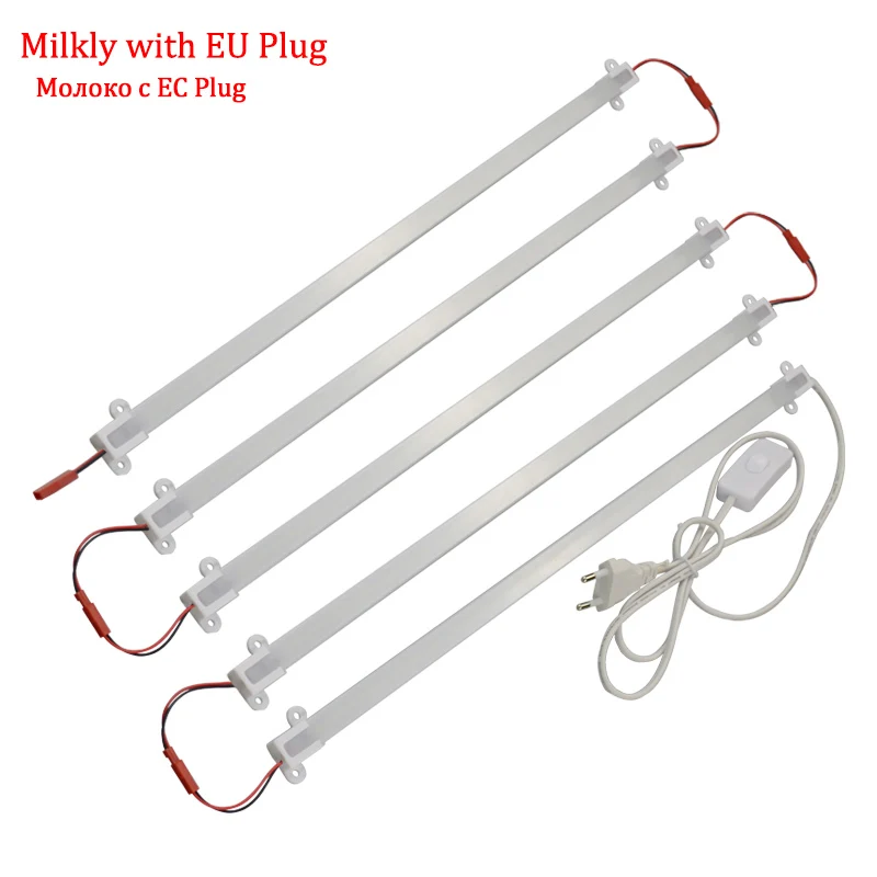 Milkly with EU Plug Подсветка на кухню Светодиодная панель алюминиевый профиль свет для кухнипрофиль для светодиодной ленты подсветка для шкафа подсветка для телевизора светодиодная лента для кухни - Испускаемый цвет: Milkly with EU Plug