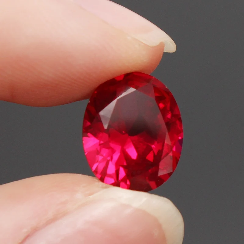 KiWarm 4.12CT гранат красный рубин 9X11 мм благородный Искусственный Имитация овальной огранки драгоценный камень DIY Ювелирные изделия свадебные декоративные поделки