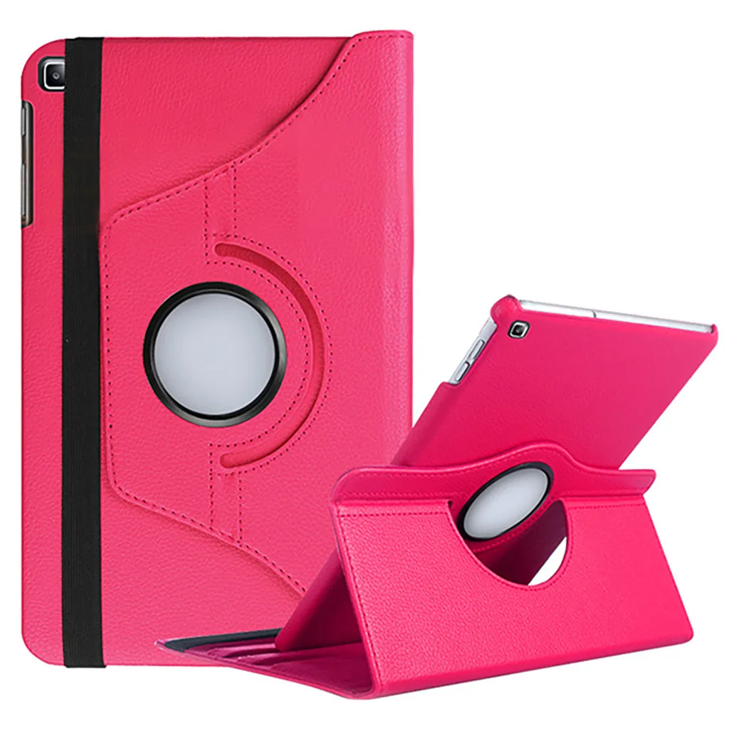 Hot Pink Для samsung Galaxy Tab A T510 T515 10,1 вращающийся чехол с функцией автоматического сна/пробуждения противоударный защитный чехол для планшета - Цвет: Hot Pink