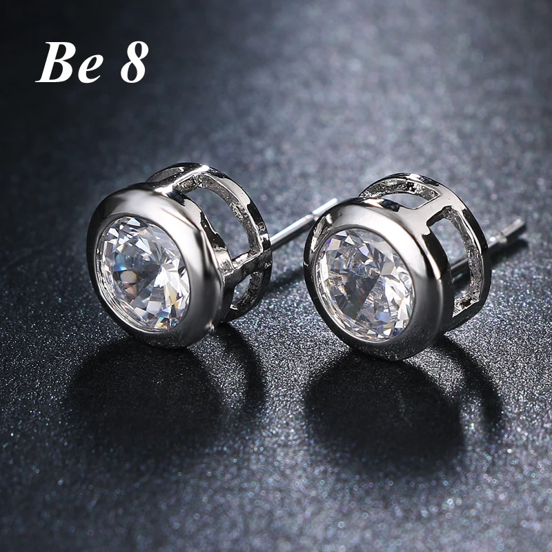 Be8 Brand Round Shape Simple Small Stud Earrings Exquisite Brincos CZ For Women Fashion Girl's Cute Gifts Factory Price E-243 |