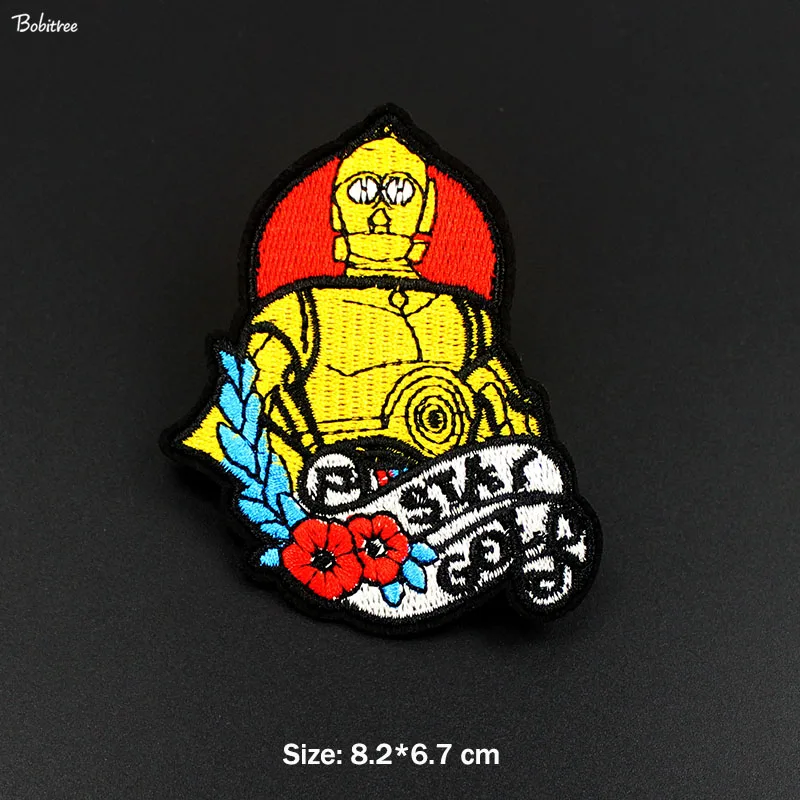 1pcs as photo Космические Звездные войны йода Штурмовик BB8 патчи железные на ткань инопланетянин Вселенная значки вышитые наклейки для аппликаций - Цвет: 1pcs as photo