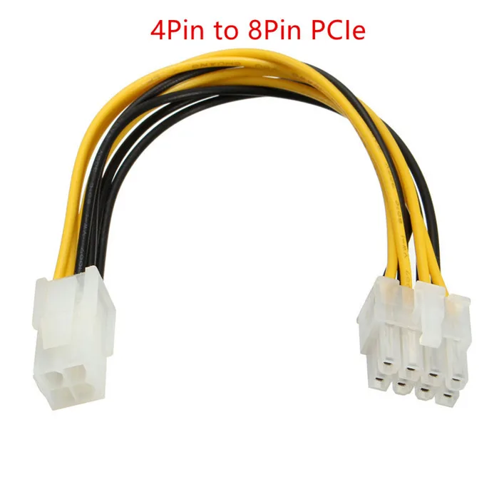 4Pin to 8Pin PCIe 6Pin to 8Pin PCIe Power Cable PCI Express Power Converter Cable for GPU Video Card PCIE PCI 6-Pin 8-Pin Power cables - Color: 4Pin to 8Pin PCIe