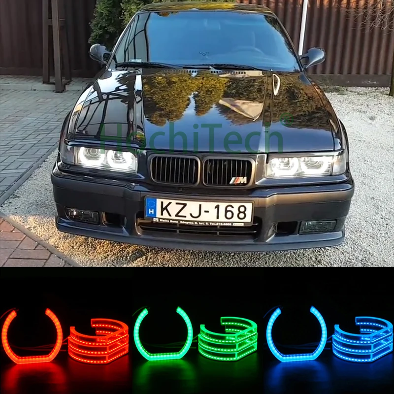 Для 1996 2000 BMW E36 3 Series Coupe и кабриолет RGB Ангельские глазки DTM стиль многоцветный