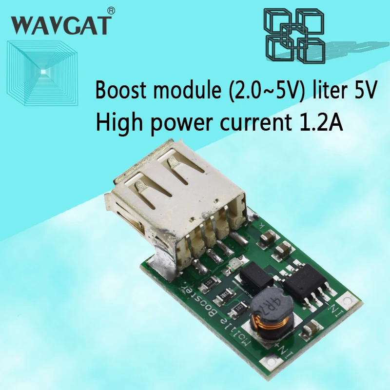 DC 2V 5V до 1200MA 1.2A повышающий усилитель USB Мобильный блок питания литиевая батарея