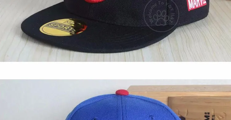Весна Лето Snapback Кепка s дети бейсбольная кепка Marvel Мстители Капитан Америка Регулируемая косточка Snapback Кепка