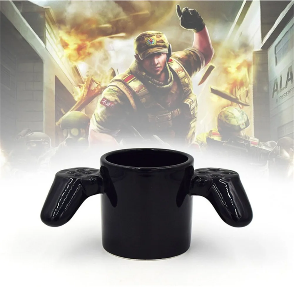 Creative Personalized Handle Game Over Mug Coffee Milk Cup With Gamepad Controller Mugs  Дом и