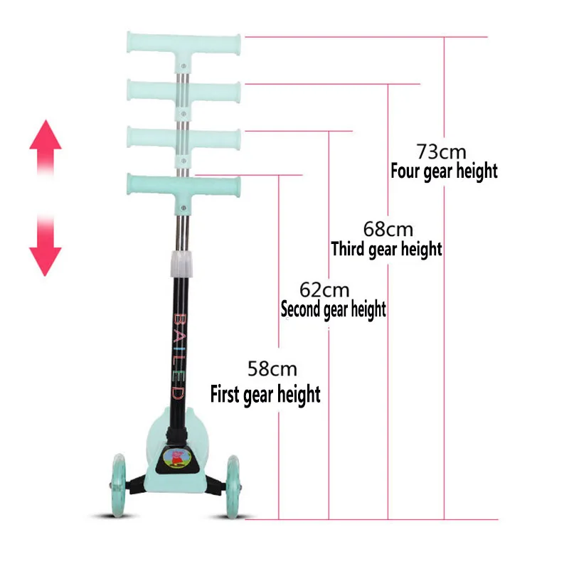 Скутер детский скутер двойного назначения 2-3-6-8-10 лет светящийся самокат | Игрушки