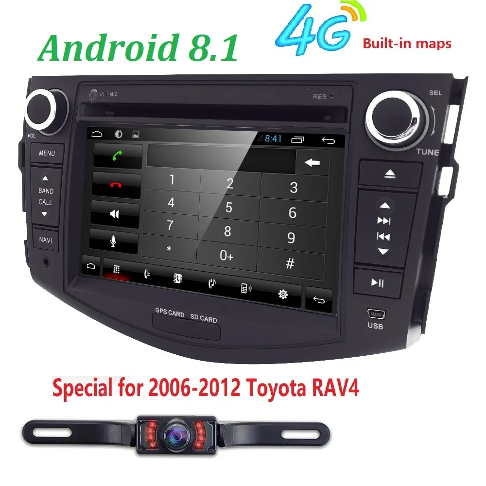Android 8 1 автомобильный мультимедийный плеер стерео для TOYOTA RAV4 DVD/Bluetooth/Радио/аудио