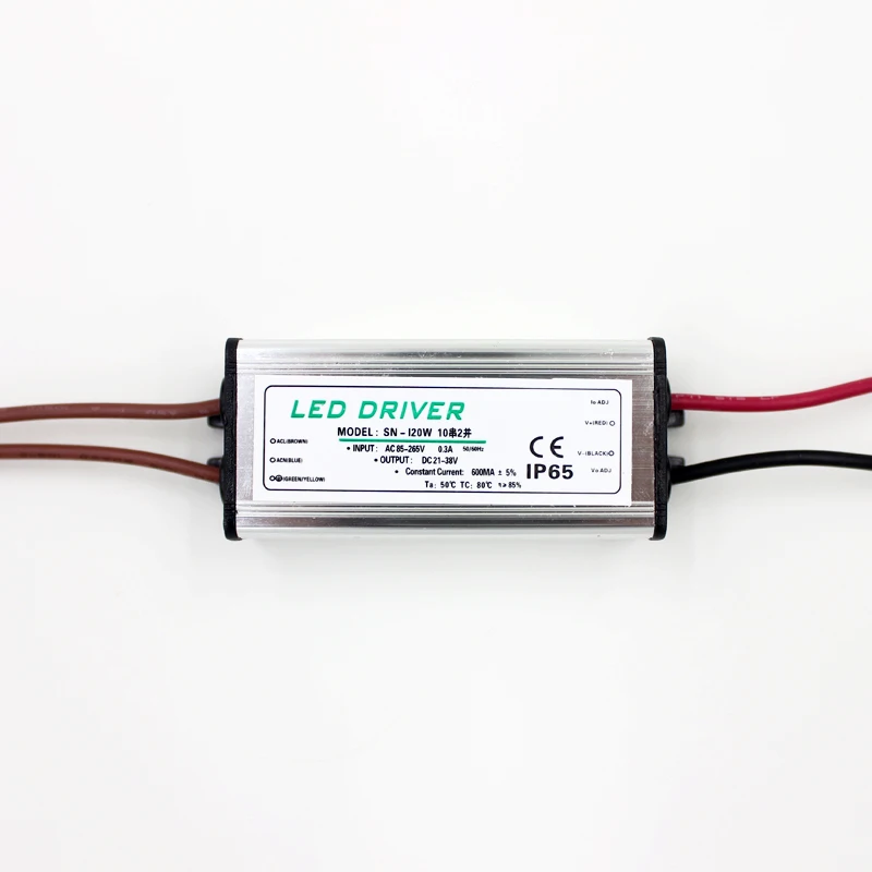 10 100W DC25 38V IP67 Водонепроницаемый светодиодный драйвер освещение Трансформатор