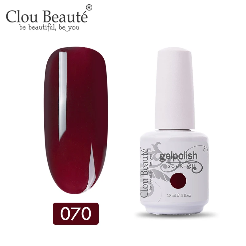 11070 Clou Beaute УФ гель лак для ногтей гель для ногтей Маникюр УФ светодиодный цветной гель Лак Блеск Гель лак для ногтей набор маникюрный гель лак - Цвет: 11070
