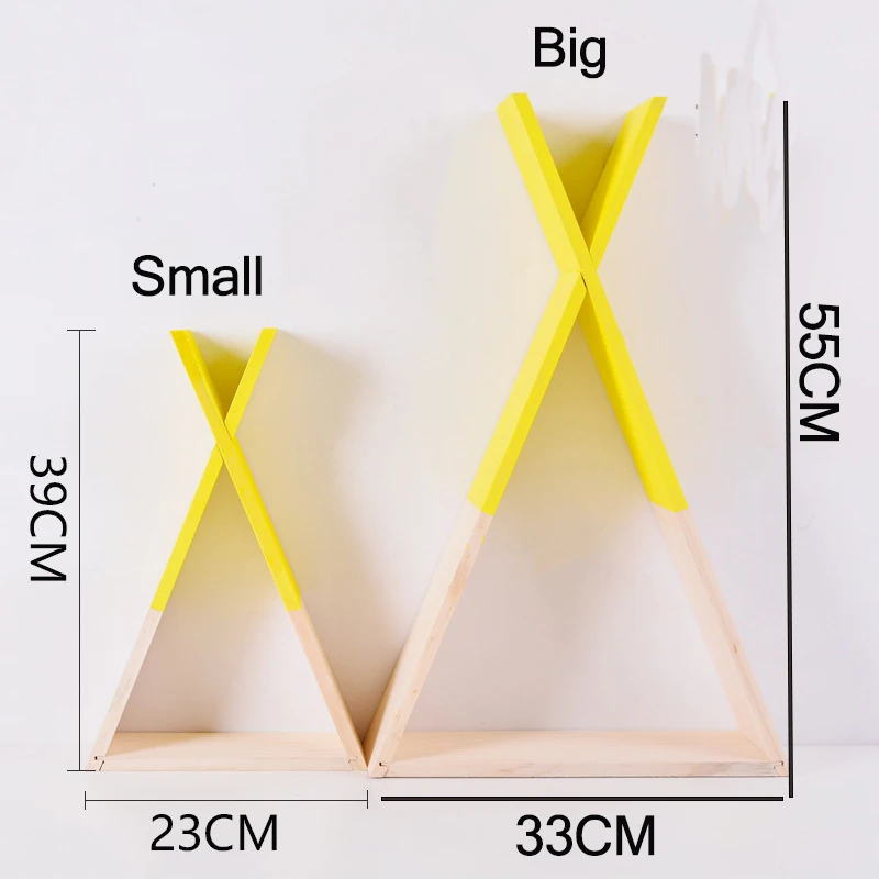 Деревянная X подвесная стойка для хранения в скандинавском стиле декоративная