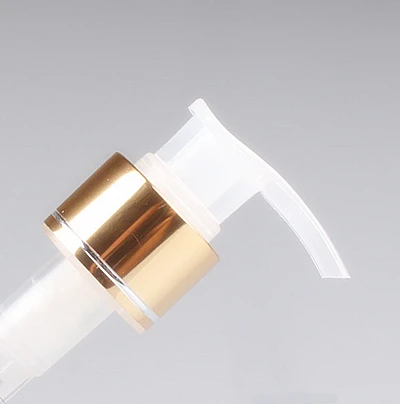 transparent pump BEAUTY MISSION бутылка для лосьона 100 мл 48 шт./партия белый яркий золотой Фольга Плоский наплечный винт насос, насос бутылки пластик - Цвет: transparent pump