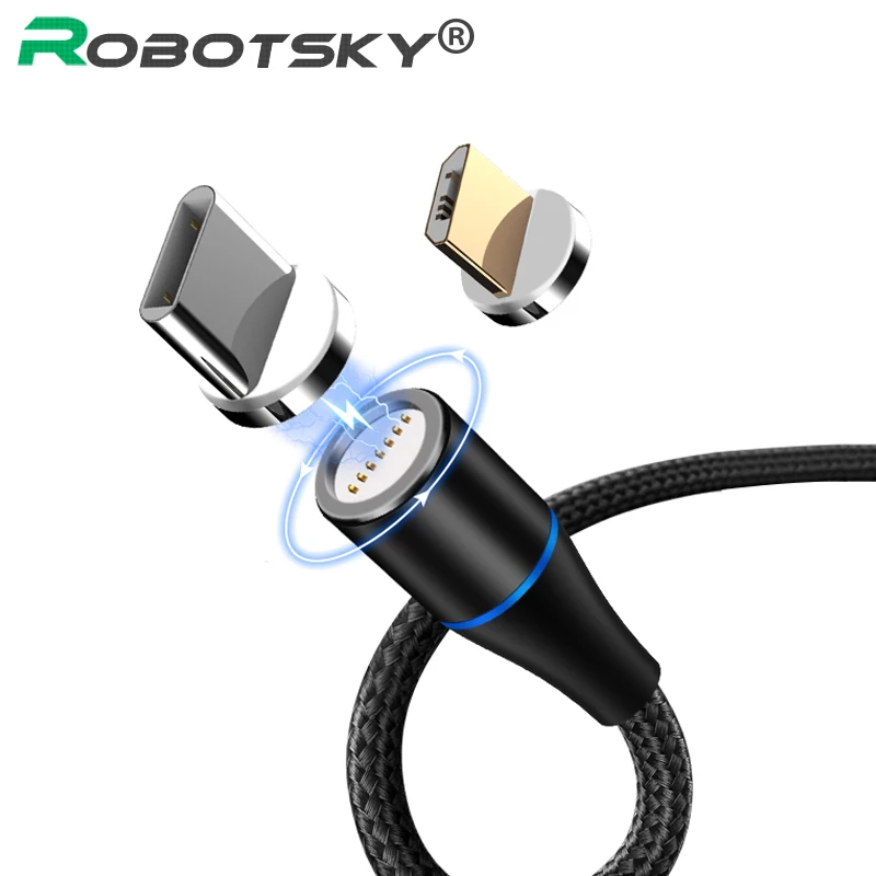 Магнитный кабель Micro USB 3A Type-C для быстрой зарядки и передачи данных адаптер