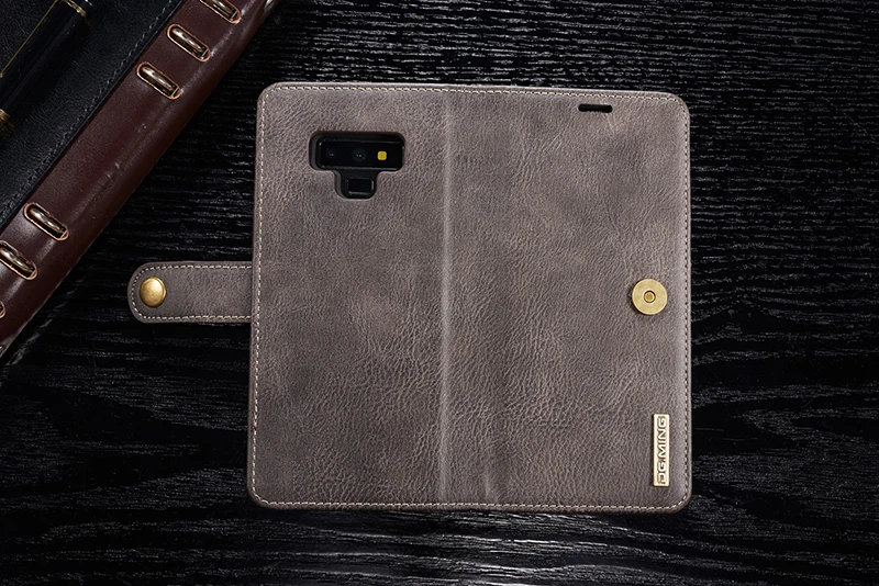 Роскошный чехол из натуральной кожи для S10 Plus E Магнитный чехол съемный для samsung Galaxy Note 10 9 8 S9 S8 S10 Plus A6 A7 A8