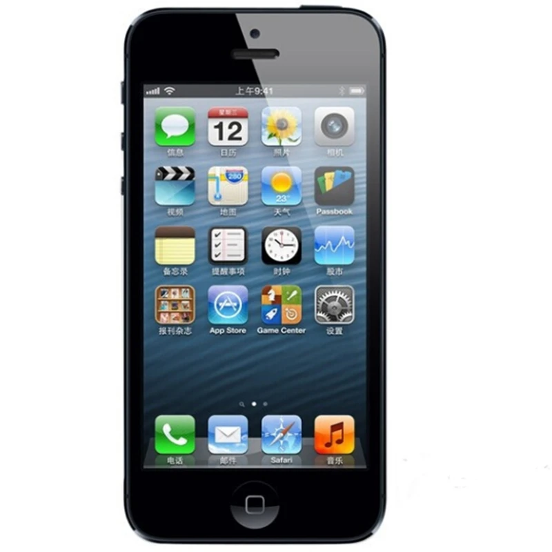 Разблокированный iPhone 5 двухъядерный 1G ram 16 GB/32 GB/64 GB rom 4,0 дюймов 8MP камера wifi gps Сотовые телефоны