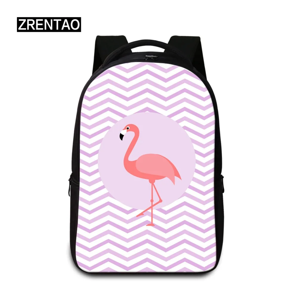 

Striped Flamingo Women Men Canvas Backpacks Large School Bags For Teenager Boys Girls Travel Laptop Backbag Mochila High Quality