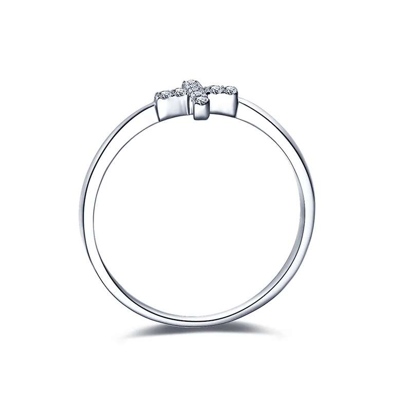 Кольцо ZOCAI в форме Креста натуральное бриллиантовое кольцо 0 05 карата из