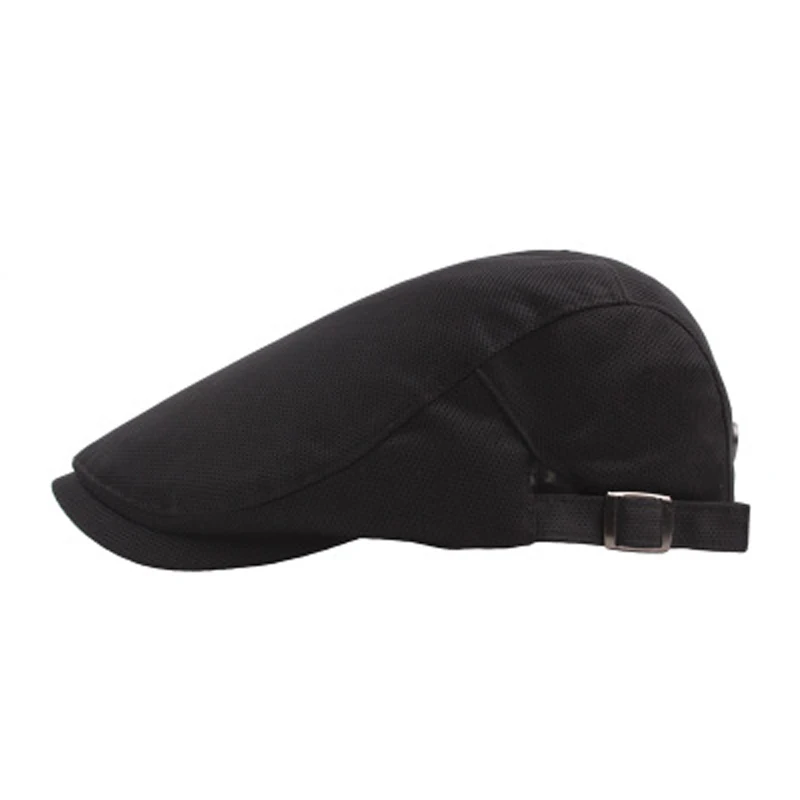 PCFDDR  Mesh Hat Summer Man's Pure Color Duck Tongue Hat Outdoor Sunshade Sunscreen Breathable Thin Beret.
