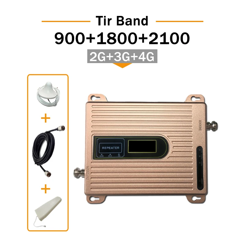 GSM 900 DCS 1800 WCDMA 2100 МГц 2G 3G 4G усилитель сигнала ретранслятор мобильного телефона для