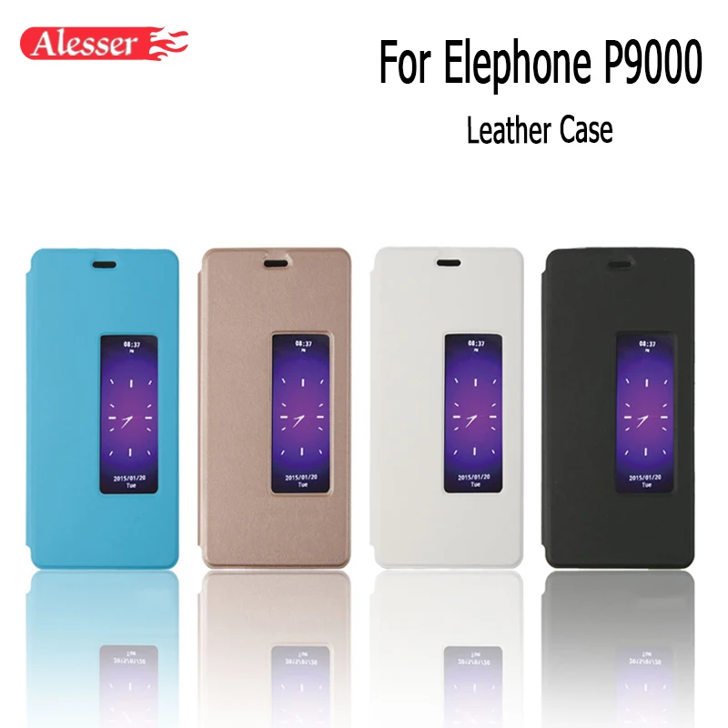 Alesser pu кожаный чехол для Elephone P9000 P9000E P9000D откидной Чехол с окошком для Elephone P9000 защитный чехол