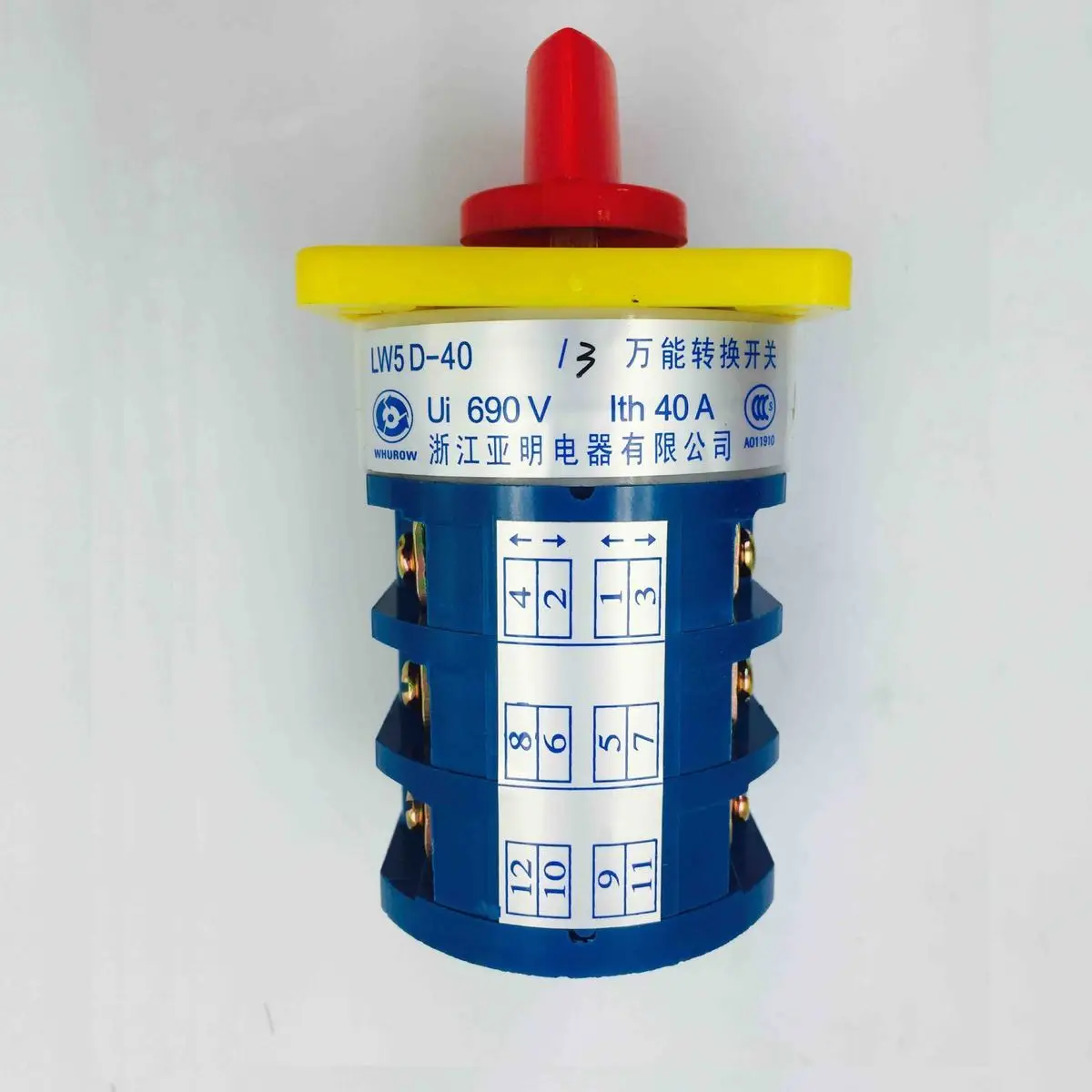 Переключатель корабля яхты LW5 40/3 Вращающаяся ручка универсальный переключатель