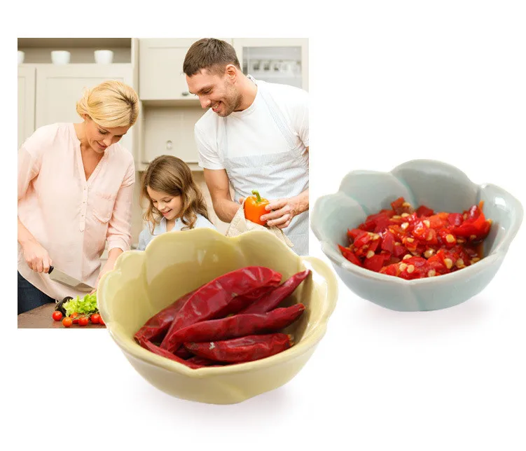 1 шт. кухонная чаша тарелка ледяная трещина глазурь цветок керамическая приправа