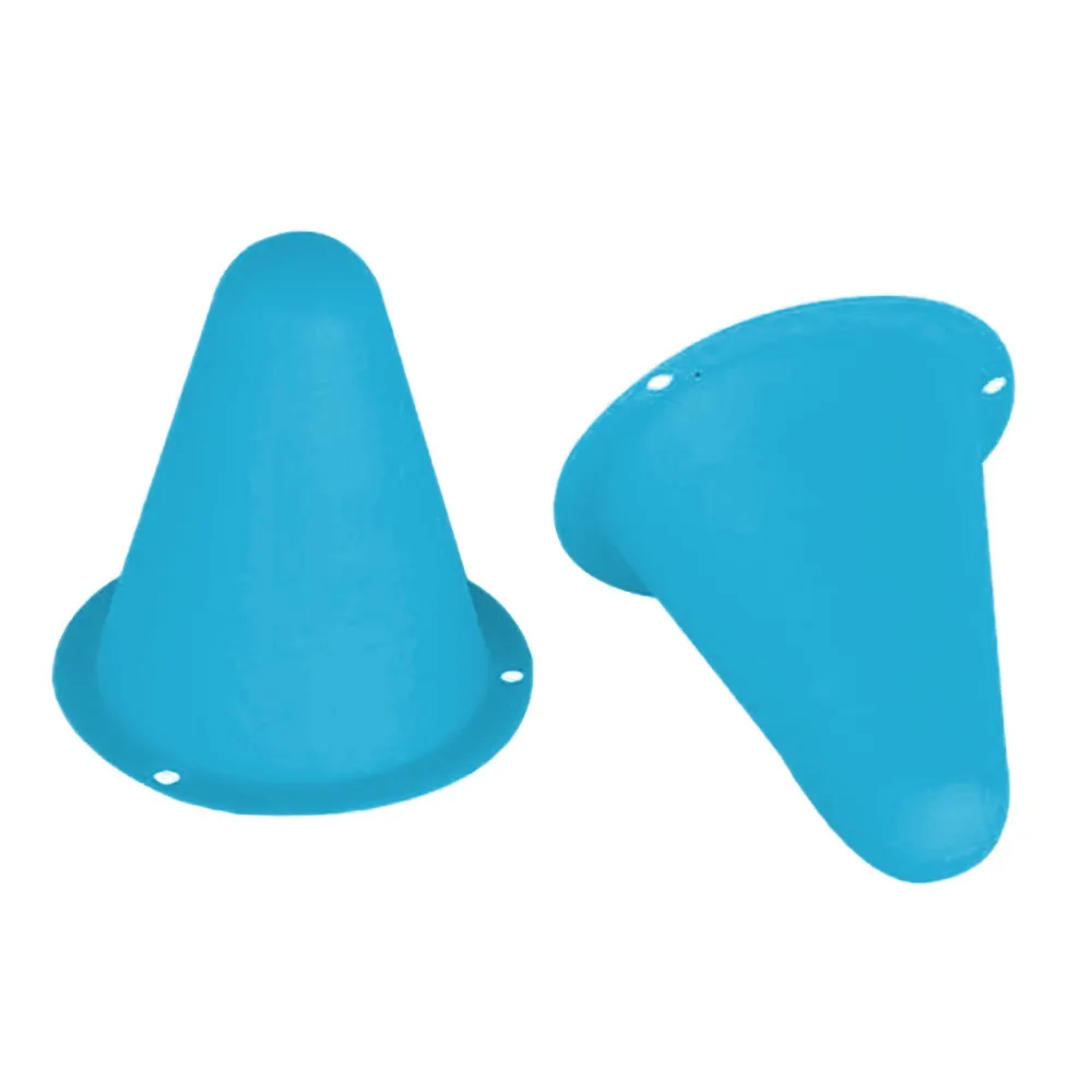 Blue 20 шт гибкие конусы для подвижности яркие цветные для слалома роликовые катания тренировочный дорожный конус для спорта на открытом воздухе Горячие sal - Цвет: Blue
