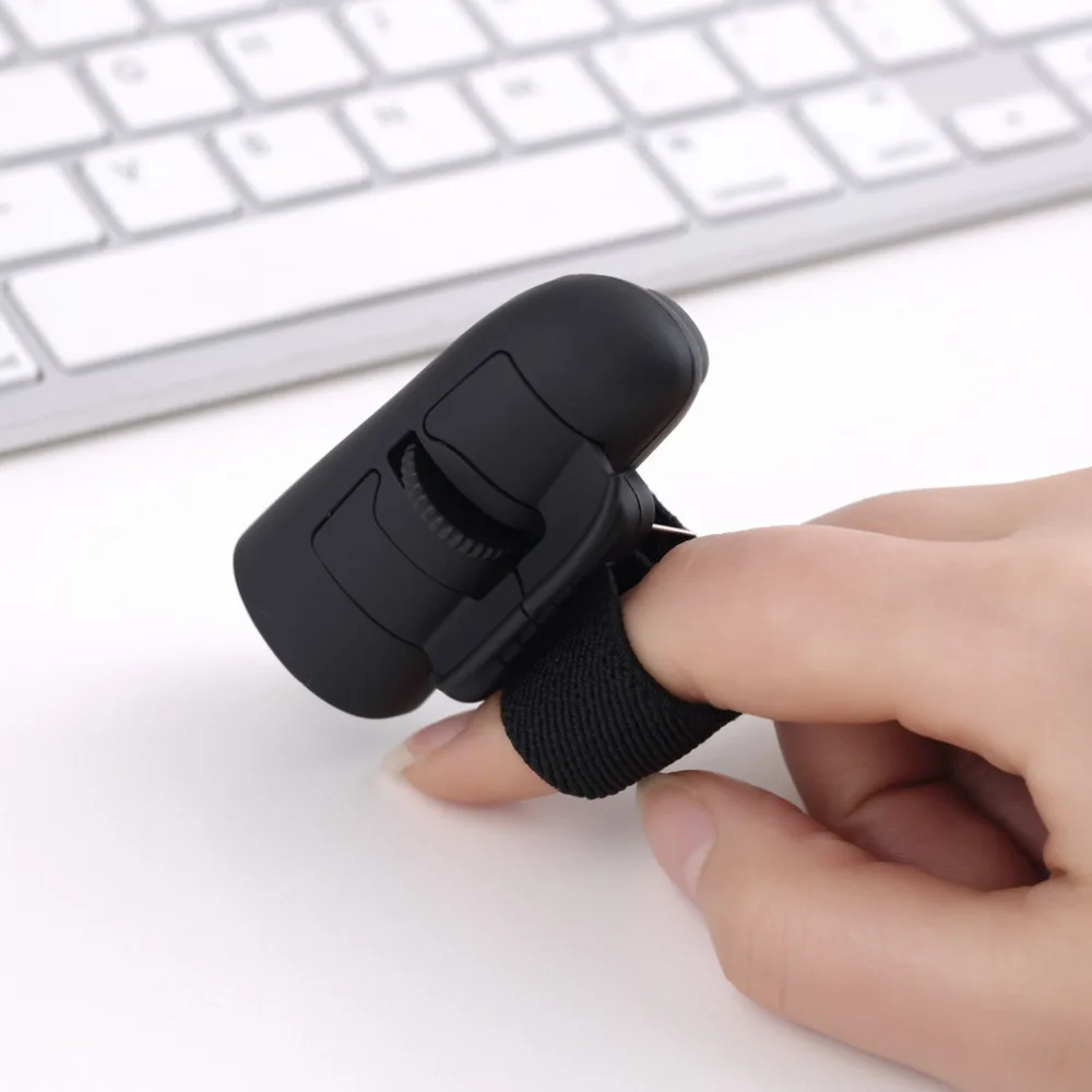 Универсальный 2 4 GHz USB беспроводной палец кольца оптическая мини мышь 1600