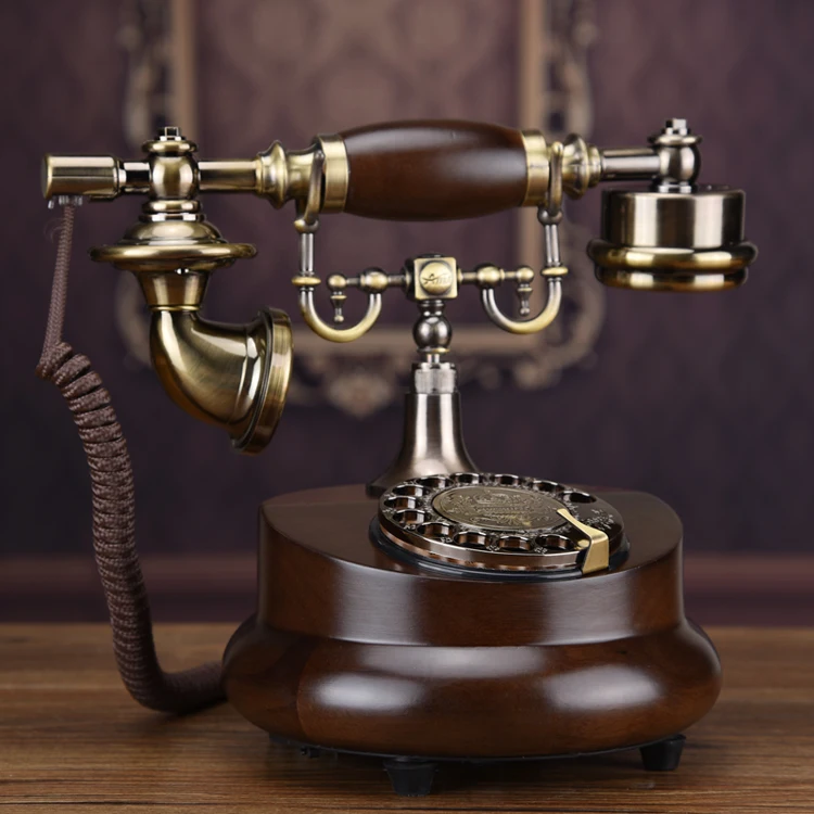 Винтажный телефон вращающийся старинный деревянный|vintage telephone|telephone fashionlandline phone |