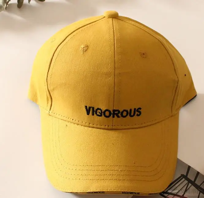 V yellow Новинка года, Детские кепки-бейсболки высокого качества, Модная Джинсовая с надписью, джинсовая кепка для маленьких мальчиков и девочек, солнцезащитная Кепка для От 2 до 7 лет - Цвет: V yellow