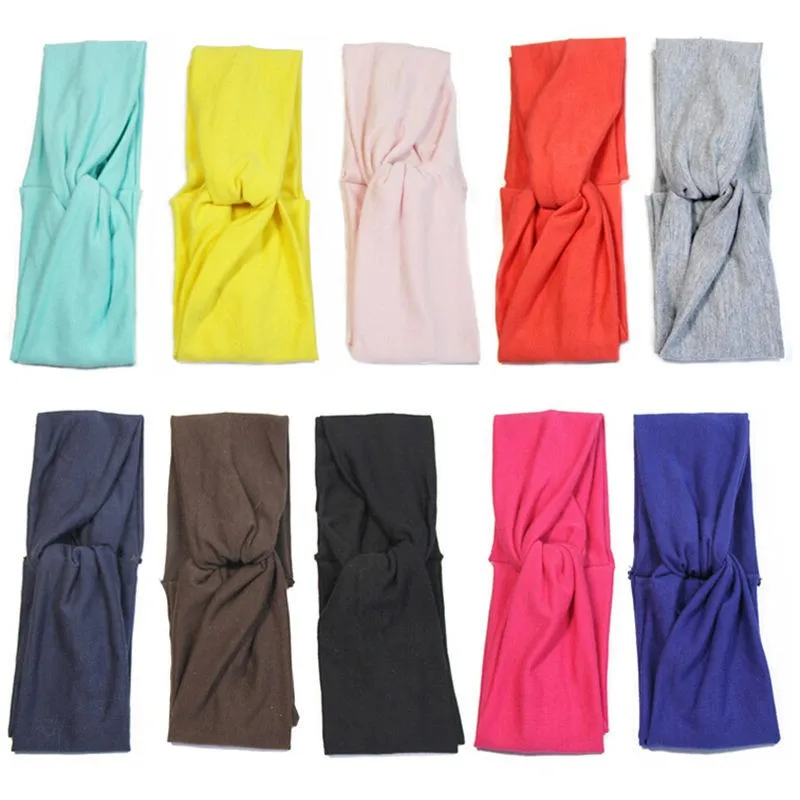 Женские Простые тюрбаны повязки на голову эластичные Стрейчевые заколки модная