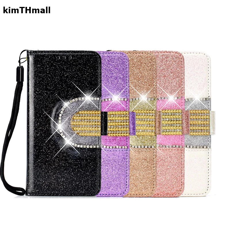 Case For Samsung Galaxy J3 J330f J5 J530F J7 J730F 2017 flip cover funda Bling Glitter Mirror Diary wallet phone case kimTHmall | Мобильные