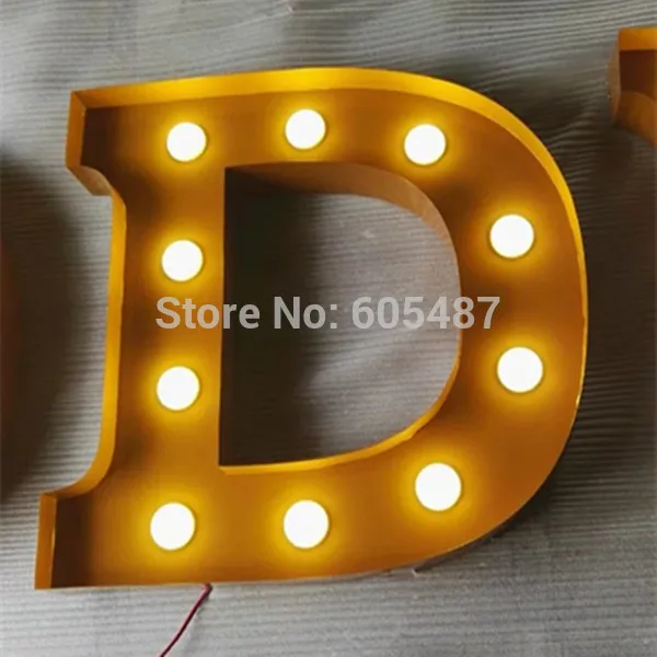12 дюймовые металлические буквы на заказ светодиодный светильник алфавит шатер
