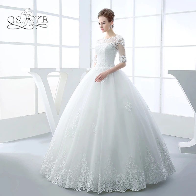 Vestidos бальное платье свадебные платья 2018 элегантное Прозрачное с вырезом