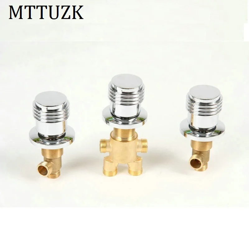 MTTUZK латунный раздельный массажный кран из пяти частей для горячей и холодной воды переключатель клапан аксессуары 3 шт./лот