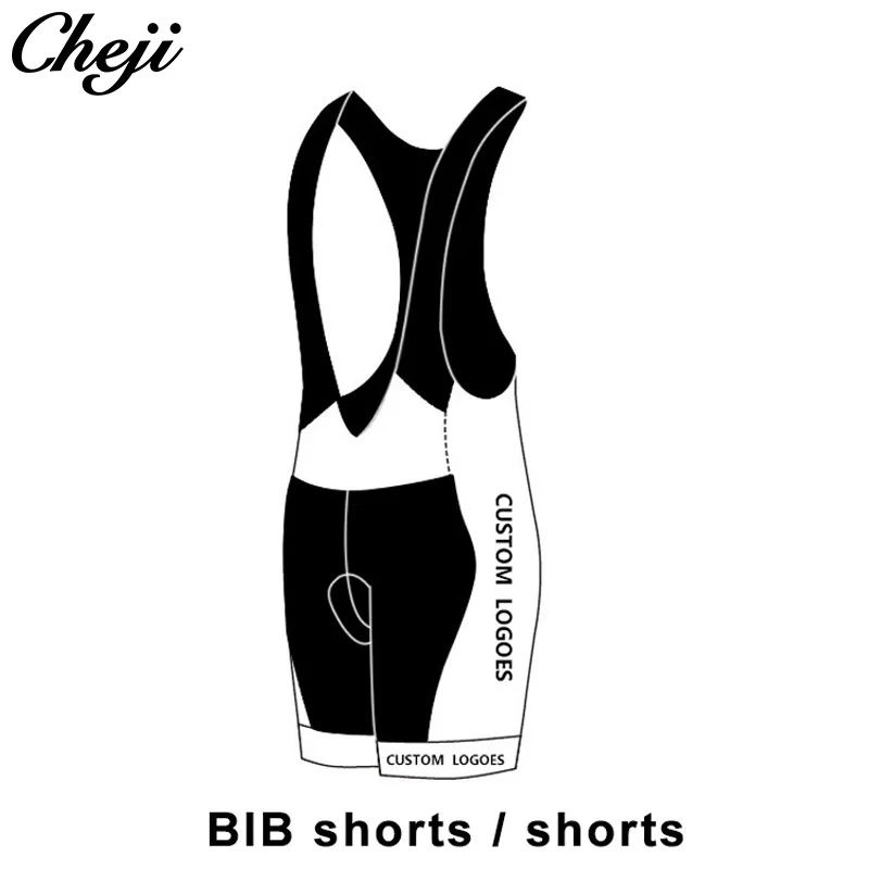 Custom Shorts CHEJI велосипедная одежда на заказ, высокое качество, Прямая с фабрики, бицилсе, Джерси, нагрудник, шорты, набор, дышащая, быстросохнущая, велосипедная одежда - Цвет: Custom Shorts