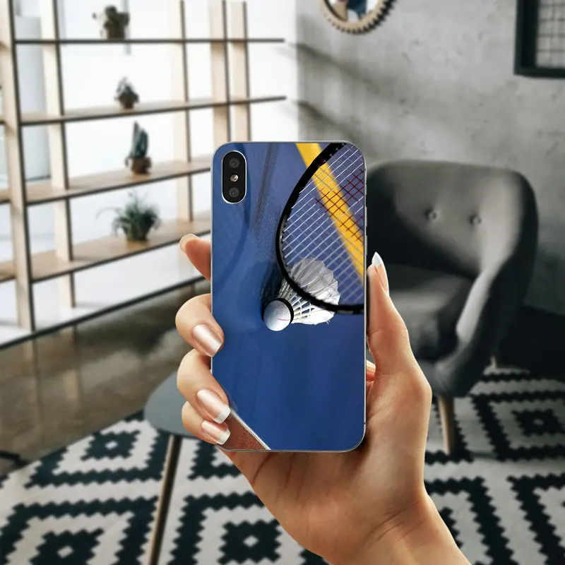 Спортивные ракетки для бадминтона Волан телефонные чехлы iPhone 4 4S 5 5S SE 6 6S 7 8 X XR XS Max
