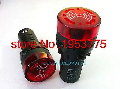 

10PCS 36V 22mm Red LED Indicator Light with Buzzer