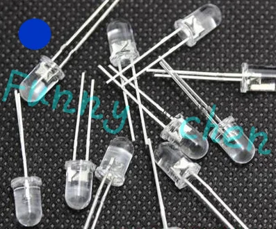 Бесплатная доставка 100 шт 5 мм светодиодный синий светильник лампы/5 Цвет