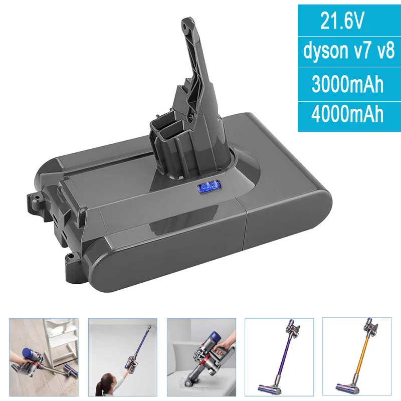 1 шт. dyson V8 4000 мАч 21 6 в батарея для Dyson абсолютный животное литий ионный Пылесос