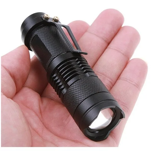 Мини светодиодный алюминиевый фонарик 7 Вт 300LM CREE Q5 фокусирующий масштабируемый