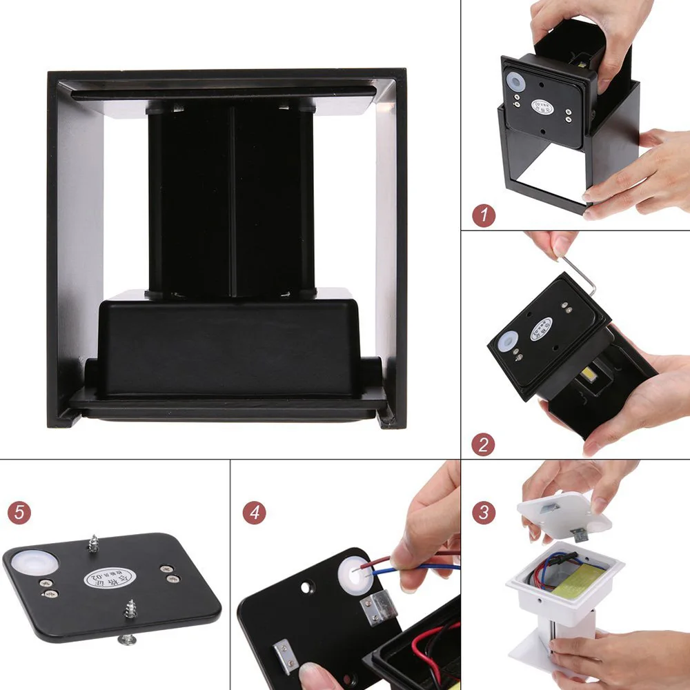 

12W Indoor outdoor LED Wall Lamp Modern Aluminum Adjustable Surface Mounted Cube Led Garden Porch Light Waterproof Wall Light