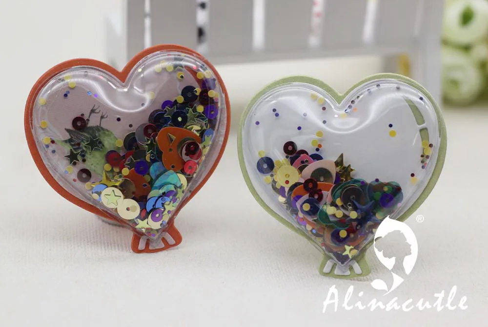 Блестящий чехол прозрачная пузырчатая карта флэш блестка скрапбук бумажное