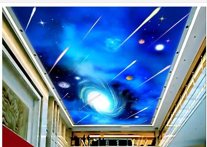 3d фото обои потолочные фрески Hd небо Метеор душ гостиная обои|photo wallpaper 3d|ceiling murals